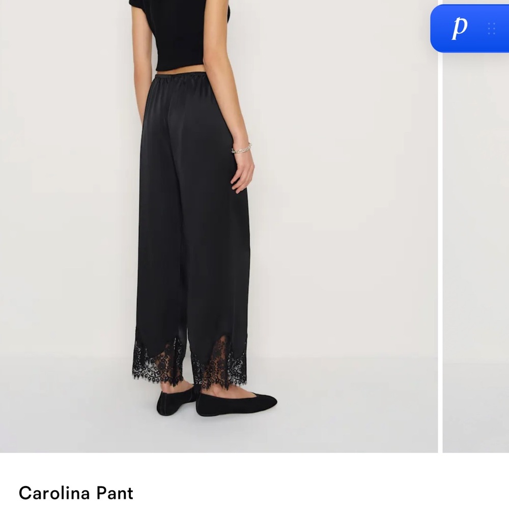 Reformation Black Satin Pants - Picture 5 of 5